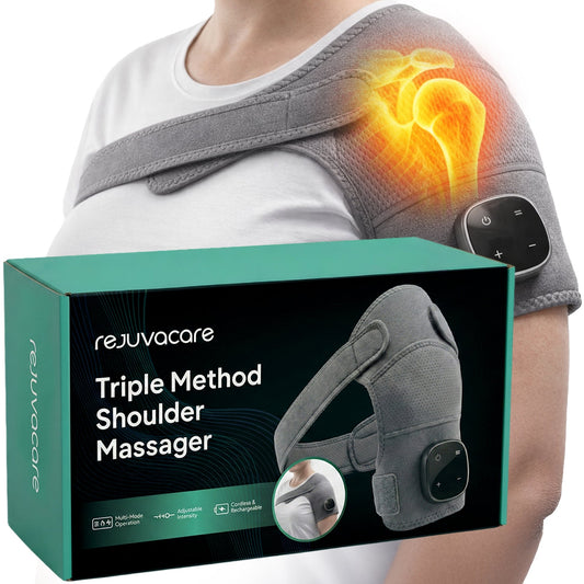 Rejuvacare Shoulder Massager - The Official Triple Method - Heat, Massage & Compression for Shoulder Relief